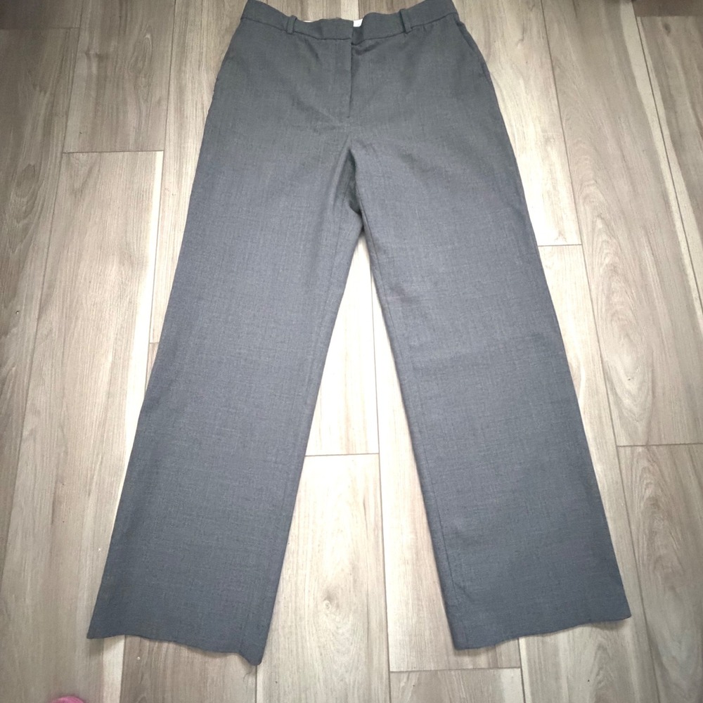 Babaton Aritzia Grey Wool Blend Wide Leg Dress Pants Trousers 99375 Size 6